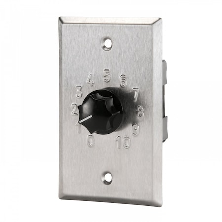 100W,10-Step,Attenuator,Single-Gang,Stainless Steel